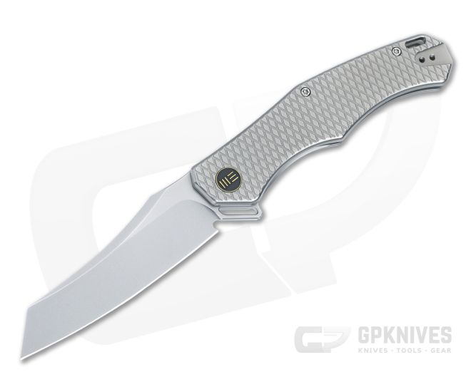 WE Knives RekkeR Frame Lock Flipper Polished Bead Blast Titanium Handle WE22010G-2 - WE-WE22010G-2