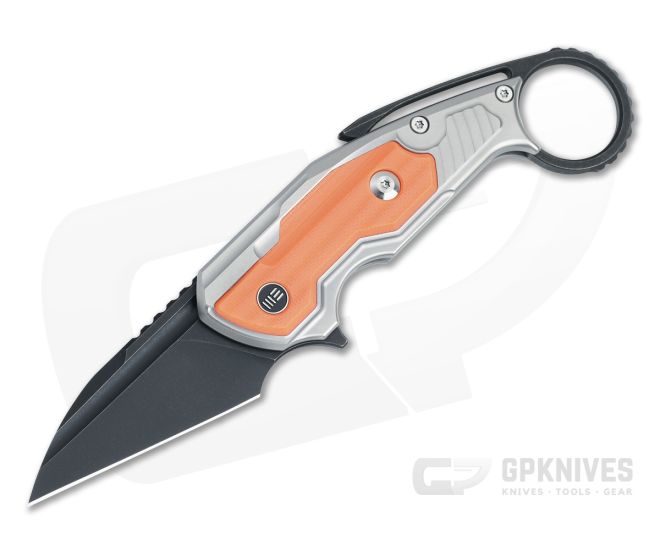 WE Knives Yardbird Orange G10 Black Blade Flipper WE22021-1 - WE-WE22021-1