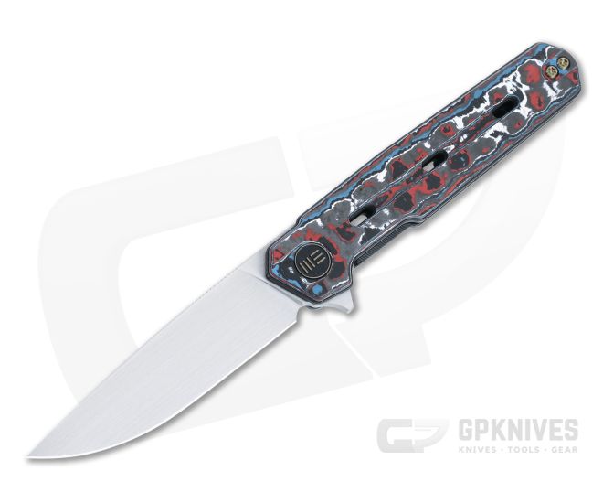 WE Knives Navo Flipper Nebula Fat Carbon Scales Satin 20CV Drop Point WE22026-4 - WE-WE22026-4