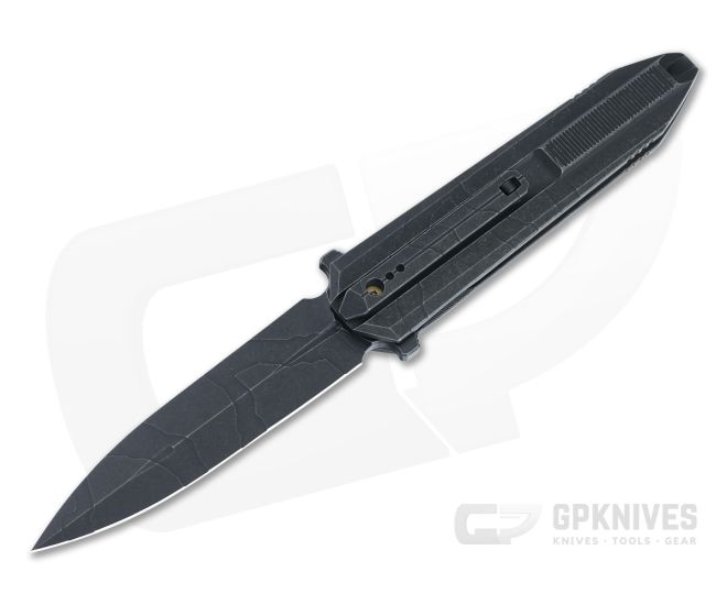 WE Diatomic Flipper Black Etched Titanium Handle and 20CV S/E Dagger Blade 22032-4 - WE-WE22032-4