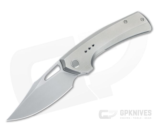 WE Knives Nefaris Polished Bead Blasted Titanium 20CV Blade WE22040D-2 - WE-WE22040D-2
