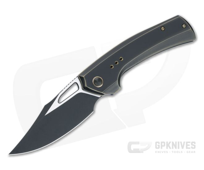 WE Knives Nefaris Bronze/Black Titanium Two-Tone Black Stonewash 20CV WE22040D-3 - WE-WE22040D-3