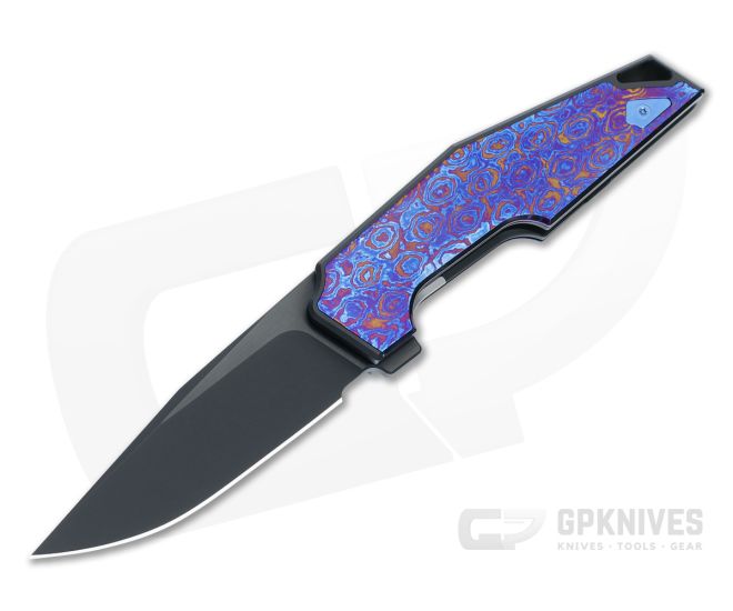WE Knives OAO (One And Only) Integral Black Folder Timascus Inlays WE23001-4 - WE-WE23001-4