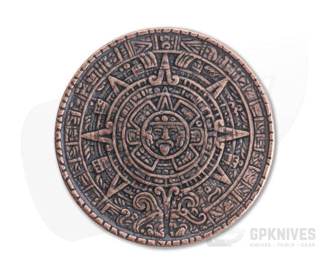 Shire Post Mint Aztec Sun Stone Calendar Worry Coin Copper - SPM-WOR-AZTEC-CO