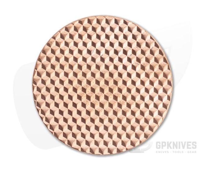 Shire Post Mint Geometric Textured Worry Stone Raw Copper Coin - SPM-WOR-TEX-CO-RAW