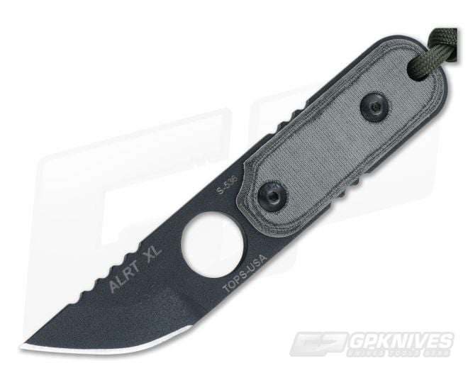 TOPS ALRT XL 05 Hunter Point Neck Knife Micarta - TP-ALRTXL-05