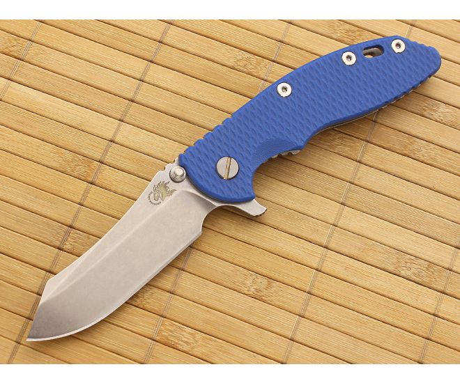 Hinderer Knives XM-18 3.5" Blue Skinner Flipper - HK-XM18-35-014