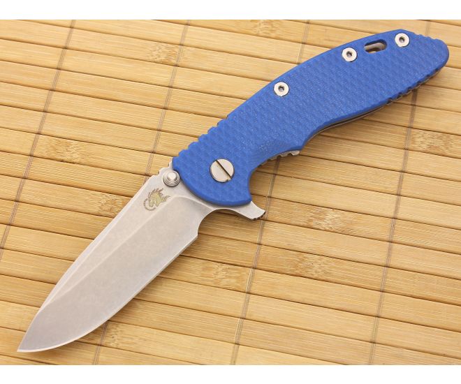 Hinderer Knives XM-18 3.5" Blue Spear Point Flipper CPM-20CV - HK-XM-18BLU-35SRF