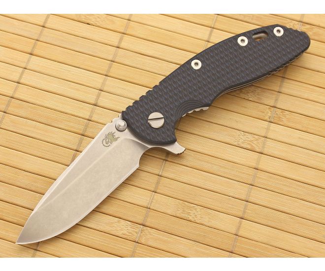Hinderer Knives XM-18 3.5" Blue-Black Spear Point Flipper S35VN - HK-XM-18BLUBLK-35SRF-S35VN