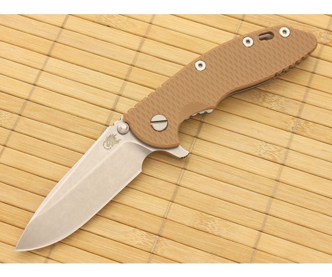 Hinderer Knives XM-18 3.5" Coyote Brown Spear Point Flipper S35VN - HK-XM-18CB-35SRF-S35VN