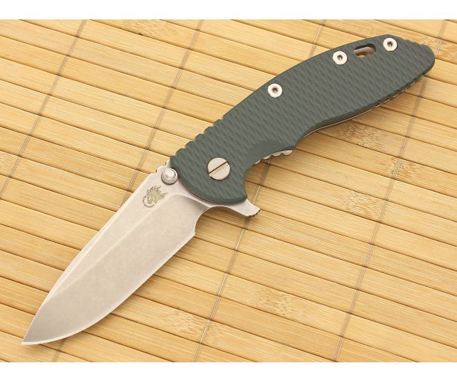 Hinderer Knives XM-18 3.5" Dark Green Spear Point Flipper S35VN - HK-XM-18DG-35SRF-S35VN