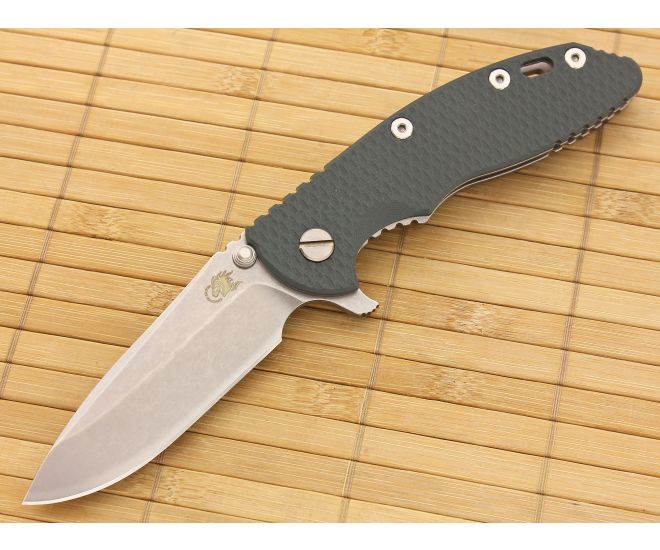 Hinderer Knives XM-18 3.5" Dark Green Spear Point Flipper CPM-20CV - HK-XM-18DG-35SRF