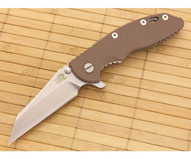 Hinderer Knives XM-18 3.5" Flat Dark Earth Wharncliffe Flipper - HK-XM-18FDE-35WF