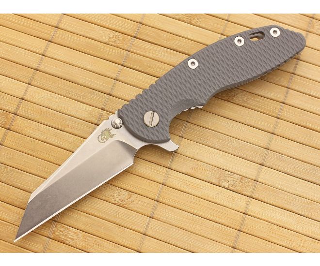 Hinderer Knives XM-18 3.5" Battleship Gray Wharncliffe Flipper 20CV - HK-XM-18GRY-35WF-20CV