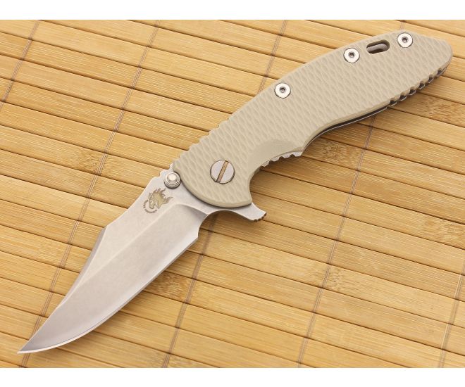 Hinderer Knives XM-18 3.5" Sand Bowie Flipper - HK-XM18-35-009