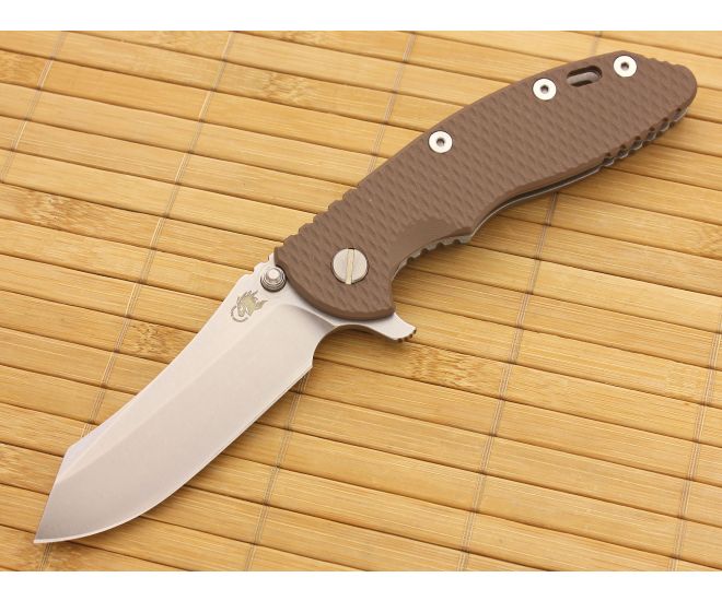 Hinderer Knives XM-18 3.5" Skinner Flipper Flat Dark Earth - HK-XM18-35-017