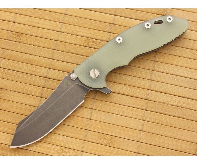 Hinderer Knives XM-18 3.5" DLC Skinner Flipper Translucent Working Finish Frame #1 - HK-XM18-35-038