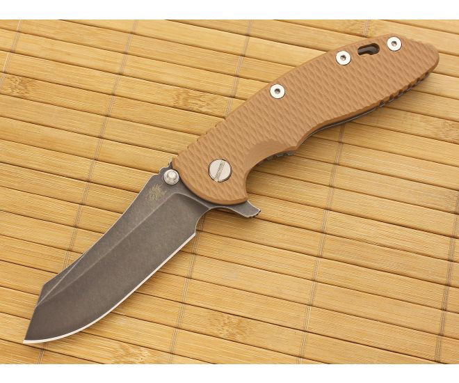Hinderer Knives XM-18 3.5" DLC Skinner Flipper Coyote Working Finish Frame - HK-XM18-35-041