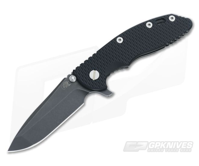 Hinderer Knives XM-18 3.5" DLC Spanto Flipper Black DLC Frame - HK-XM18-35-081