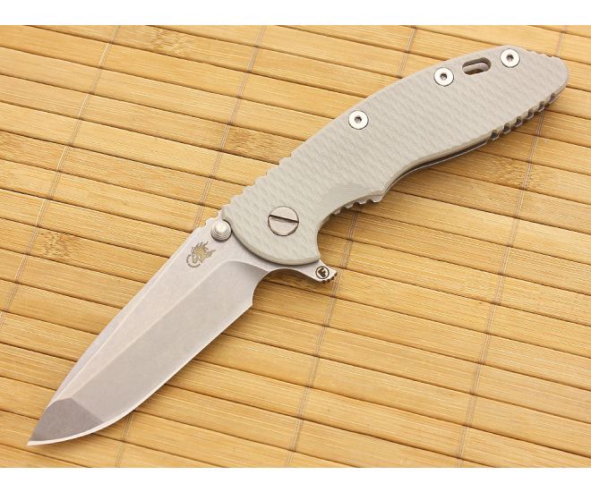 Hinderer Knives XM-18 3.5" Fatty Spanto Flipper Gray - HK-XM18-35-FAT5