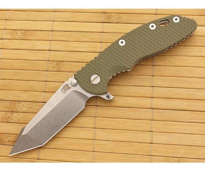 Hinderer Knives XM-18 3.5" Fatty Harpoon Tanto OD Green - HK-XM18-35-FAT7