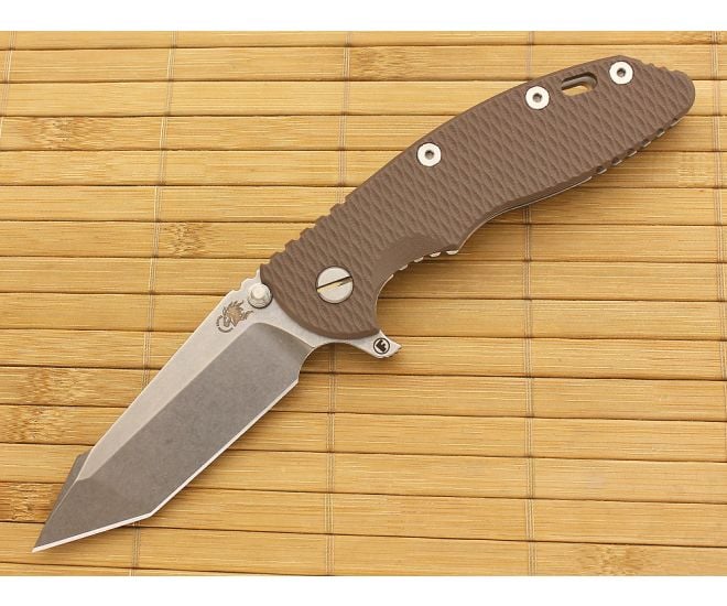Hinderer Knives XM-18 3.5" Fatty Harpoon Tanto Flat Dark Earth - HK-XM18-35-FAT8