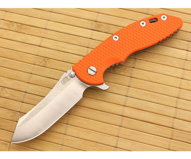 Hinderer Knives XM-18 3.5" Limited Skinner Orange Flipper 2-Tone Blade - HK-XM18LE-35-001