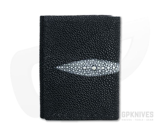 Yoder Leather Company Black Stingray Trifold Wallet - YLC-016