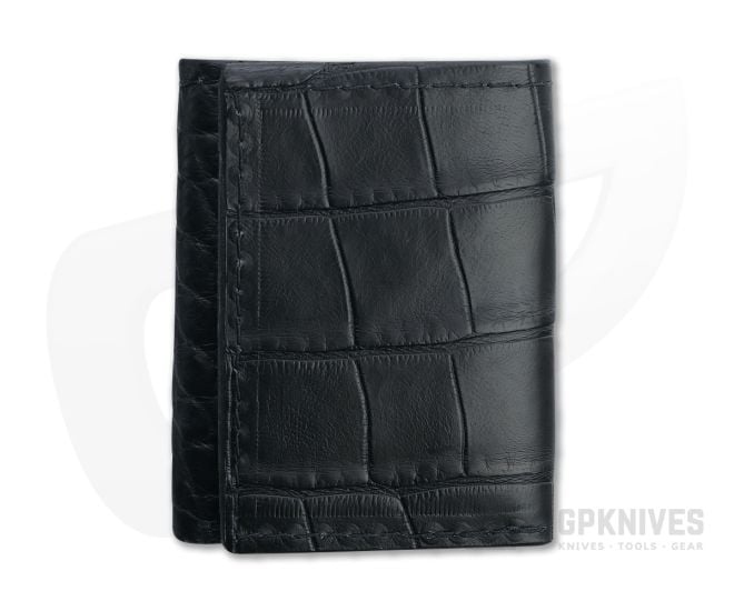 Yoder Leather Company Black Alligator Trifold Wallet - YLC-017