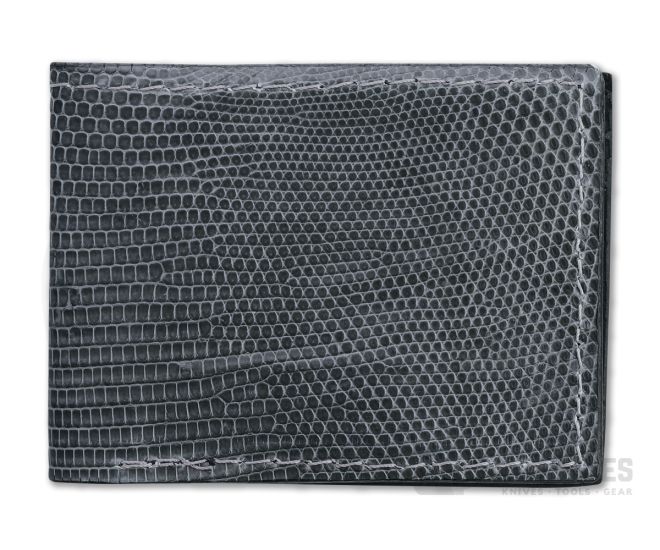 Yoder Leather Company Gray Lizard Regular ID Window Bifold Wallet - YLC-021