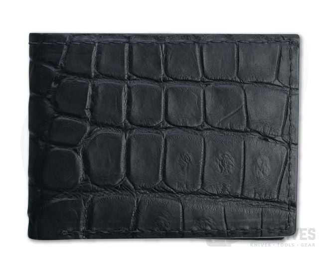 Yoder Leather Company Black Alligator Regular ID Window Bifold Wallet - YLC-027