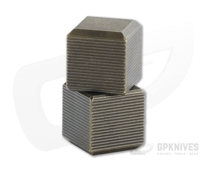 ZeroFeud ZF Snaps Fluted Antiqued Brass Kinetic Worry Stones ZF005 - ZF-ZF005