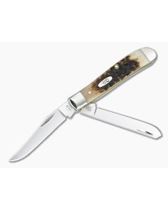 Case Mini Trapper Peach Seed Jig Amber Bone Slipjoint 00013