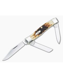Case Medium Stockman Amber Bone Carbon Steel 00079