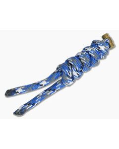 Chris Reeve Small Sebenza 21 Multicolored Knotted Lanyard Bucky Blue/Gold