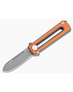 D Rocket Design Zr BarloX Black PVD M390 Orange G10 Zirconium Manual OTF Knife
