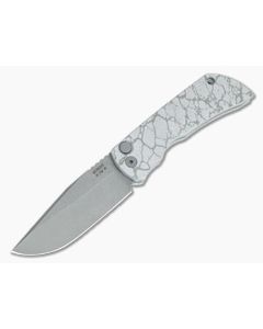 McNees Knives AutoMac Atomic Cracked Earth Aluminum Drop Point