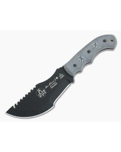 TOPS Tom Brown Tracker #1 Black Micarta Handle Black Traction Coated 1095 Carbon Steel TBT-010
