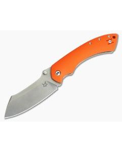 Fox Knives Kmaxrom Pelican Stonewash N690 Orange G10 Liner Lock 534O