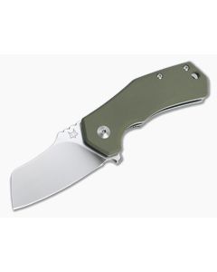 Fox Italicus M390 Sheepsfoot OD Green G10 Liner Lock Flipper 01FX894