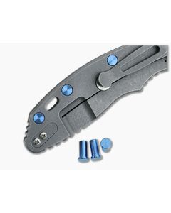 Hinderer Knives Fatty Titanium Handle Nut Set of 3 Blue
