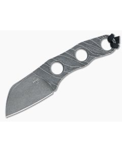 Boker Plus Kazhan Sheepsfoot Dark Stonewashed D2 Fixed Blade Neck Knife 02BO069