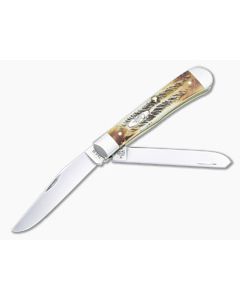 Case Trapper Bonestag Handle Polished Tru-Sharp Blades 03573