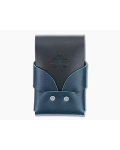 Willow Craft Goods Slim Swaddle Leather Wallet Ocean Blue And Black Colorway WCG-03