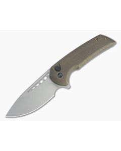 WE Knives x Ferrum Forge Mini Malice Blasted 20CV Stonewashed Bronze Button Lock Flipper WE054BL-4