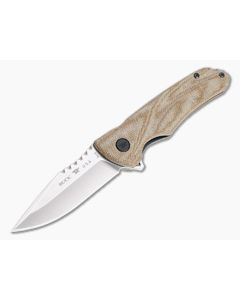 Buck Sprint Pro Flipper Satin S30V Natural Canvas Micarta Folder 0841TNS