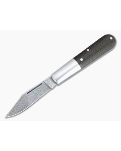 Boker Solingen Barlow M4 Sherman Damascus Burlap Micarta Slip Joint 110038DAM