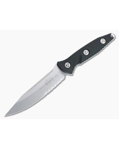 Microtech Socom Alpha Stonewashed Part Serrated M390 Black G10 Fixed Blade 113-11