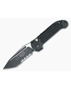 Microtech LUDT T/E Gen III Tactical Black Part Serrated 