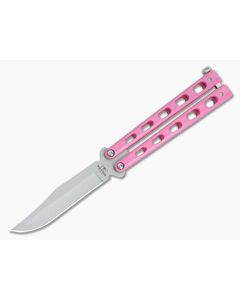 Bear and Son Pink Butterfly Gray Clip Point 